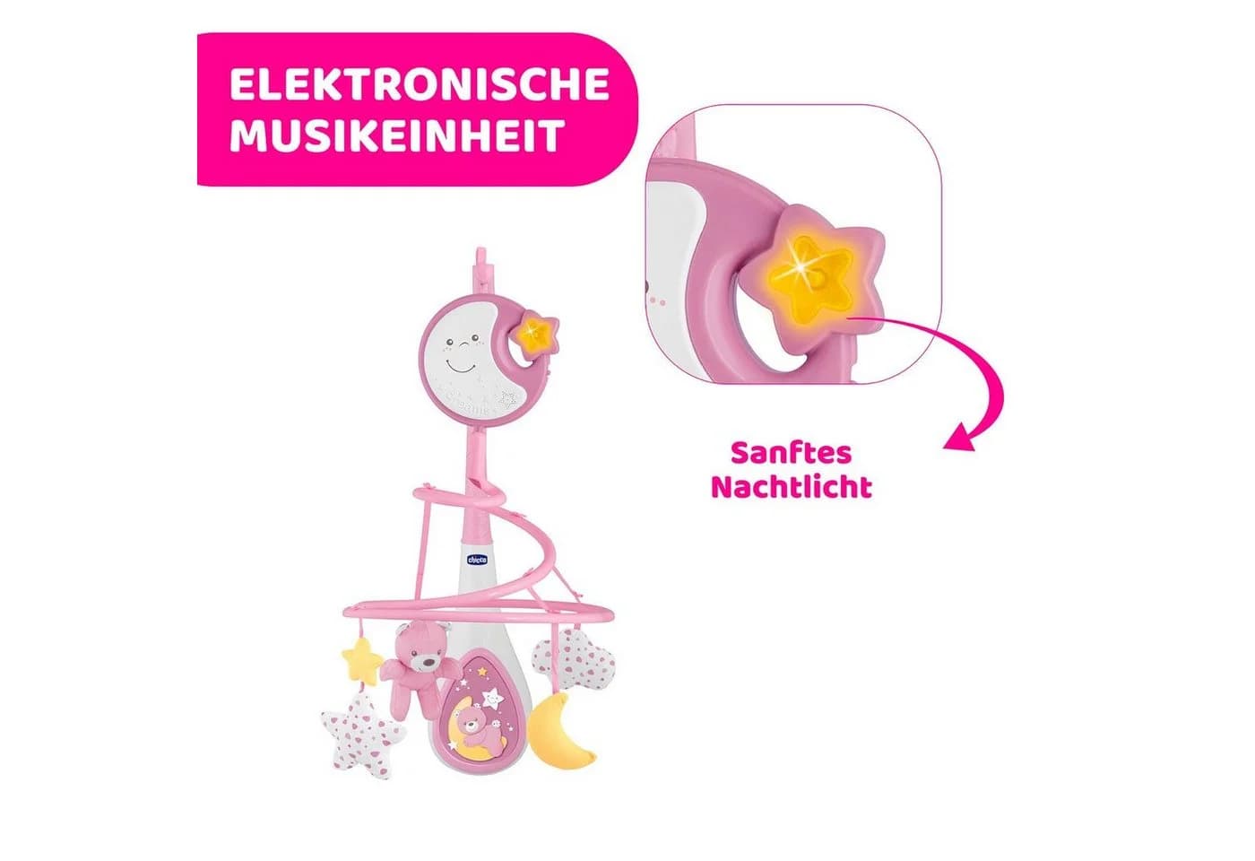 CHICCO Next2Dreams Mobile Rosa mit Musik & Nachtlicht - Bild 4