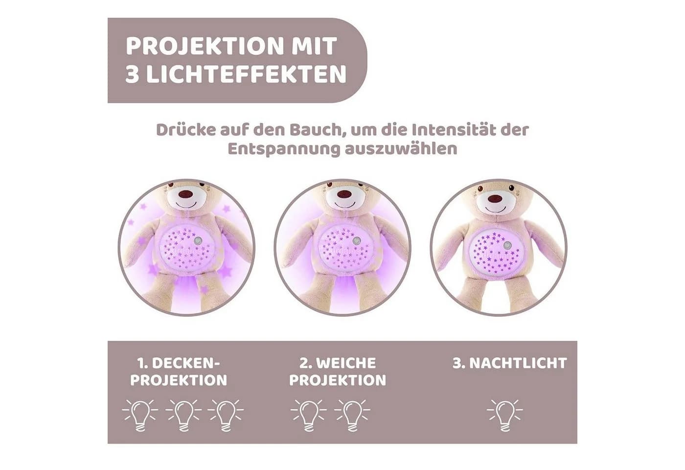 Chicco Baby Bear Kuscheltier Beige mit Licht & Sound - Bild 3