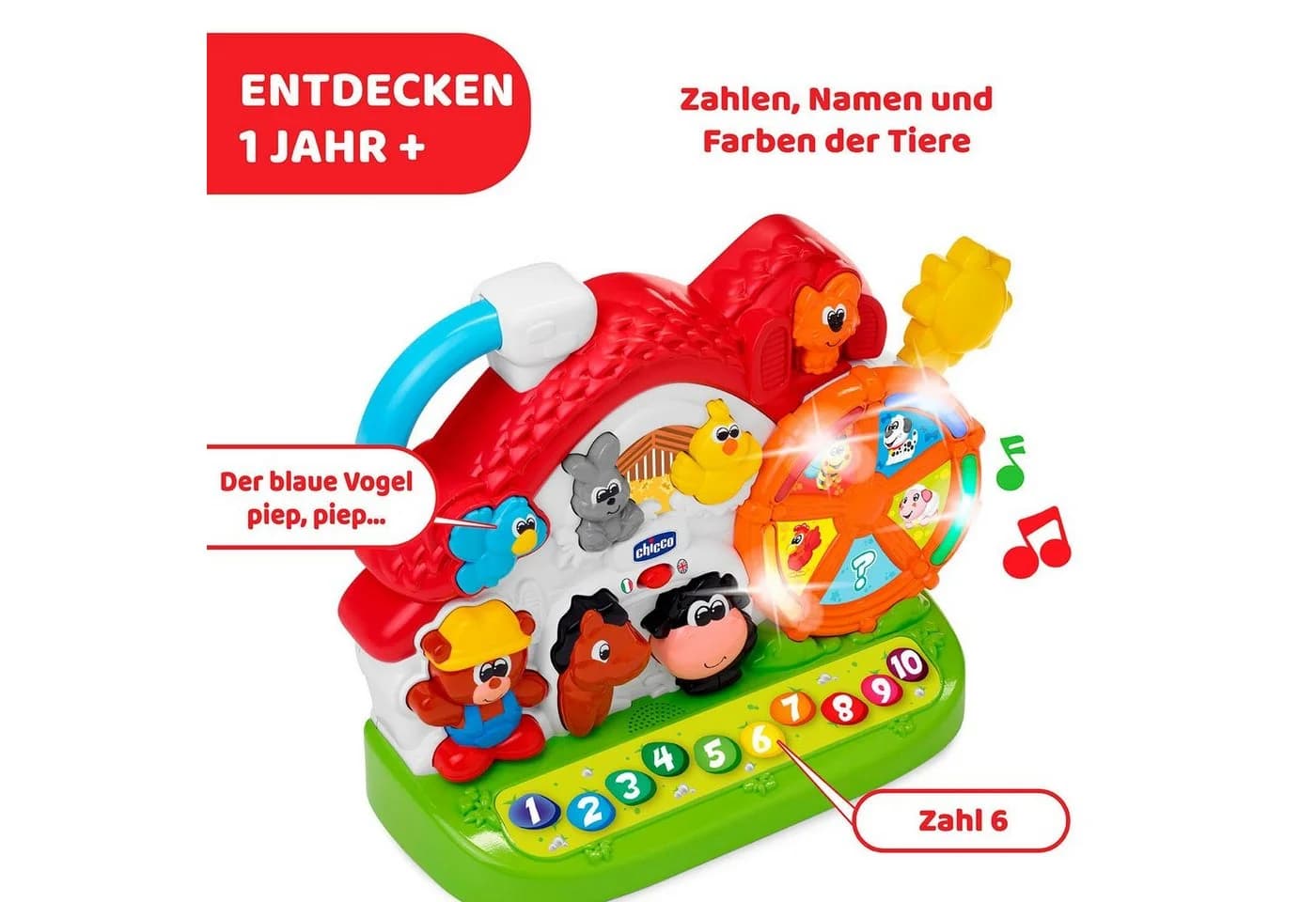 Chicco Lernspielzeug Sprechende Farm (D/GB) Bunt Interaktiv - Bild 4
