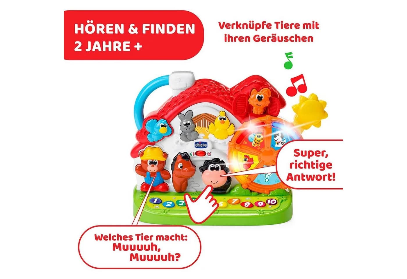 Chicco Lernspielzeug Sprechende Farm (D/GB) Bunt Interaktiv - Bild 5