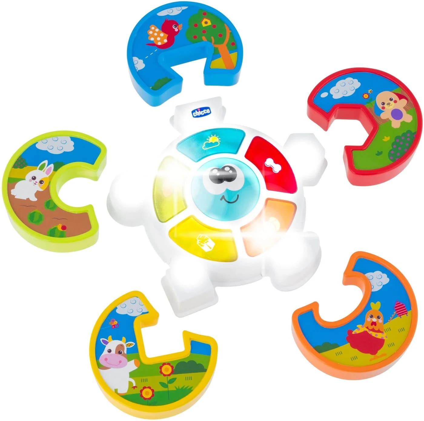 CHICCO Elektronisches Puzzle Errate Das Tier Bunt mit Licht und Sound - Bild 2