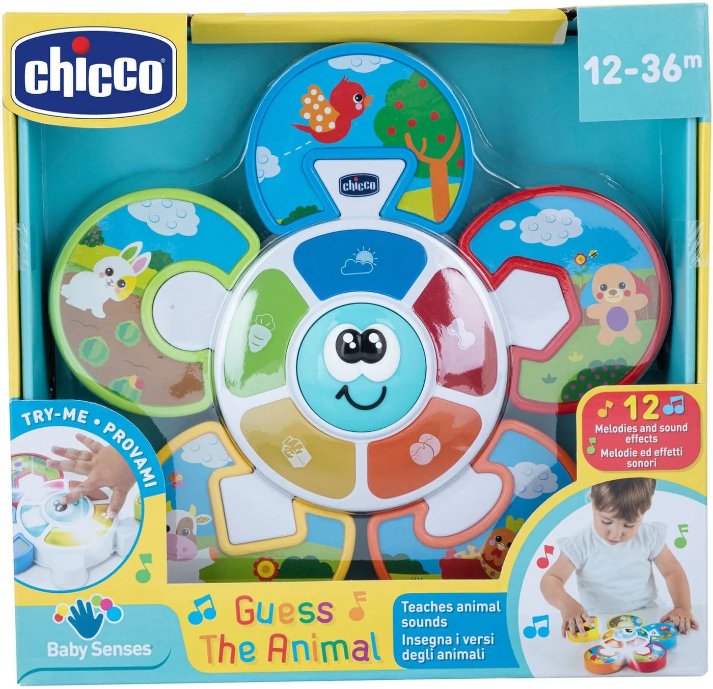 CHICCO Elektronisches Puzzle Errate Das Tier Bunt mit Licht und Sound - Bild 3
