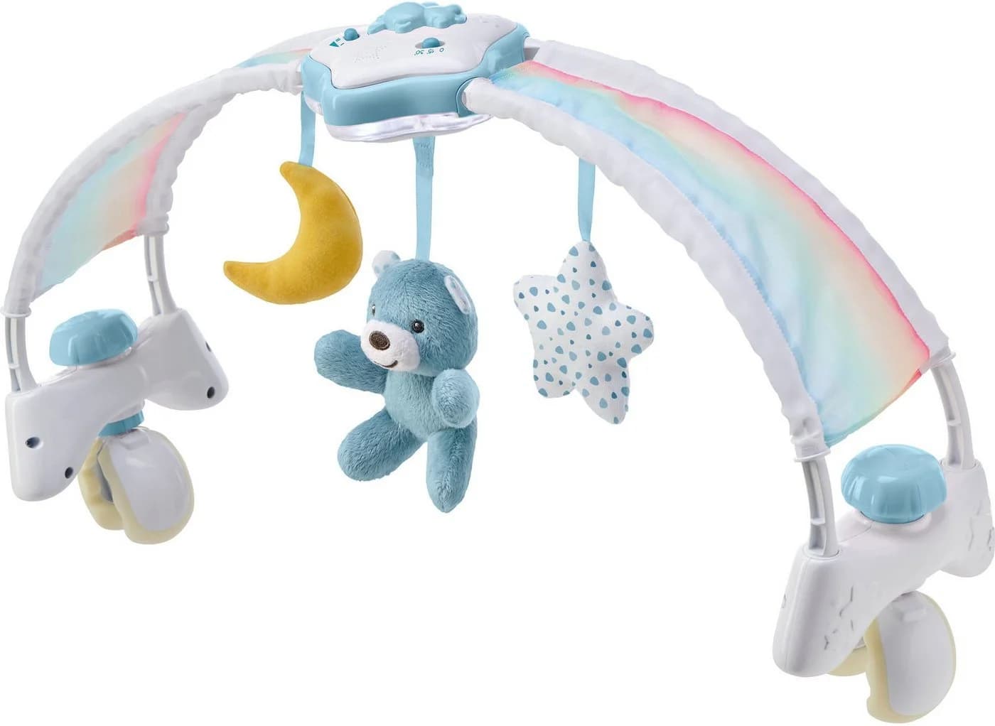 CHICCO Regenbogen-Spielbogen 2-in-1 für Kinderbett Blau mit Licht und Melodien - Bild 2