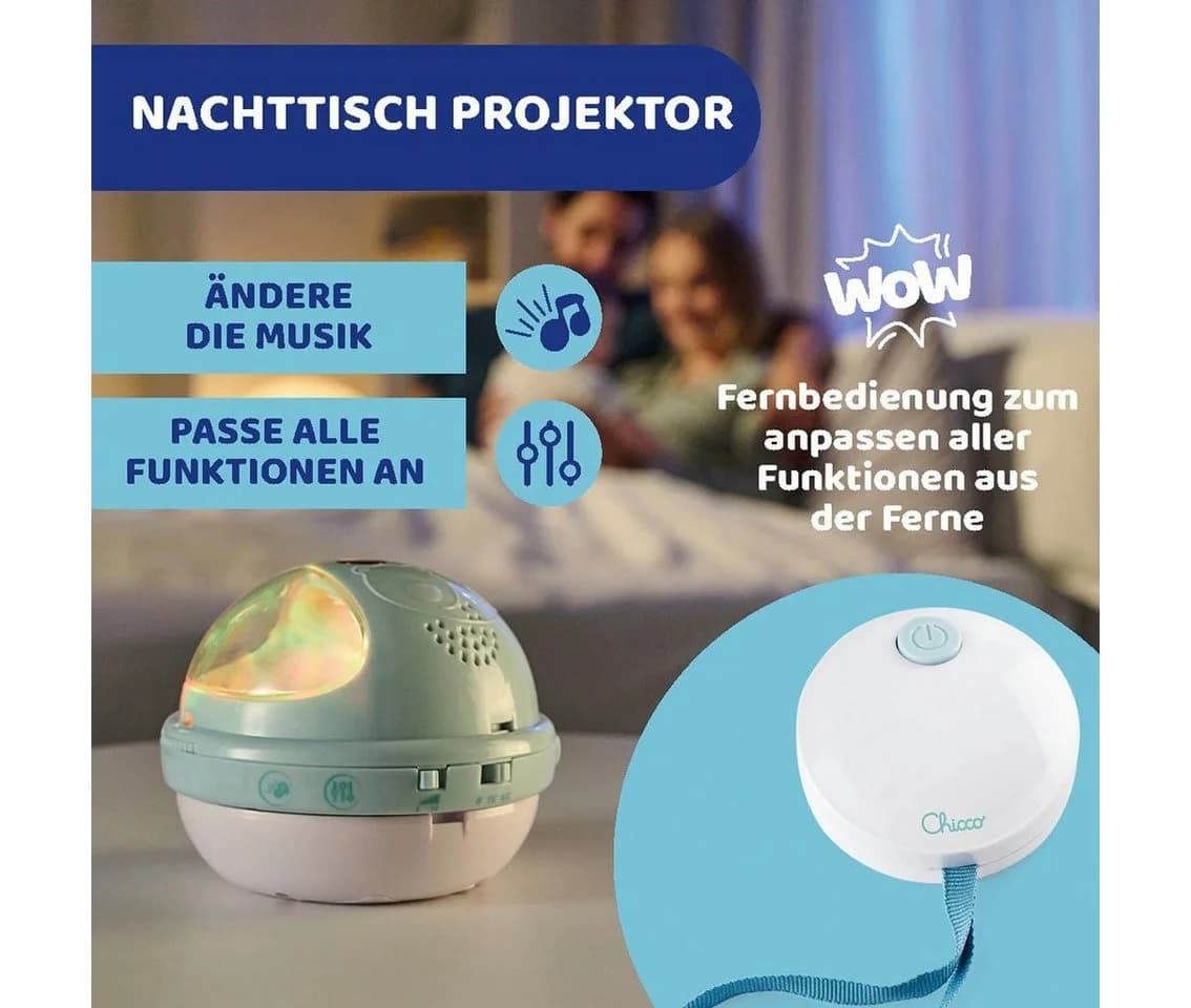 CHICCO Mobile 3in1 Blau mit Regenbogenprojektion und Fernbedienung - Bild 4