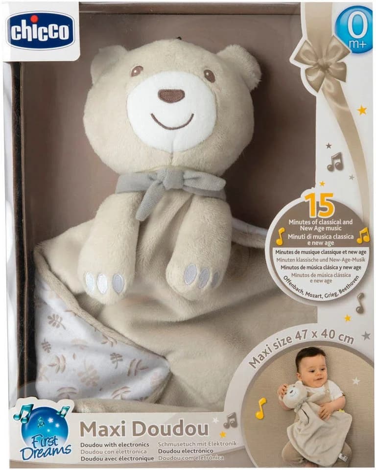 Chicco Maxi Schmusetuch Beige mit Musik & Velours - Bild 3