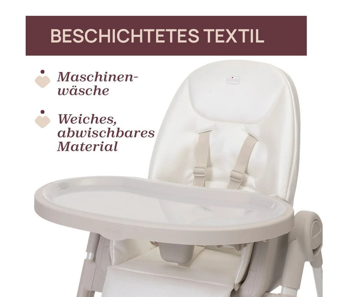 CHICCO Polly Armonia Hochstuhl Motherpearl Weiß 3-in-1 - Bild 3