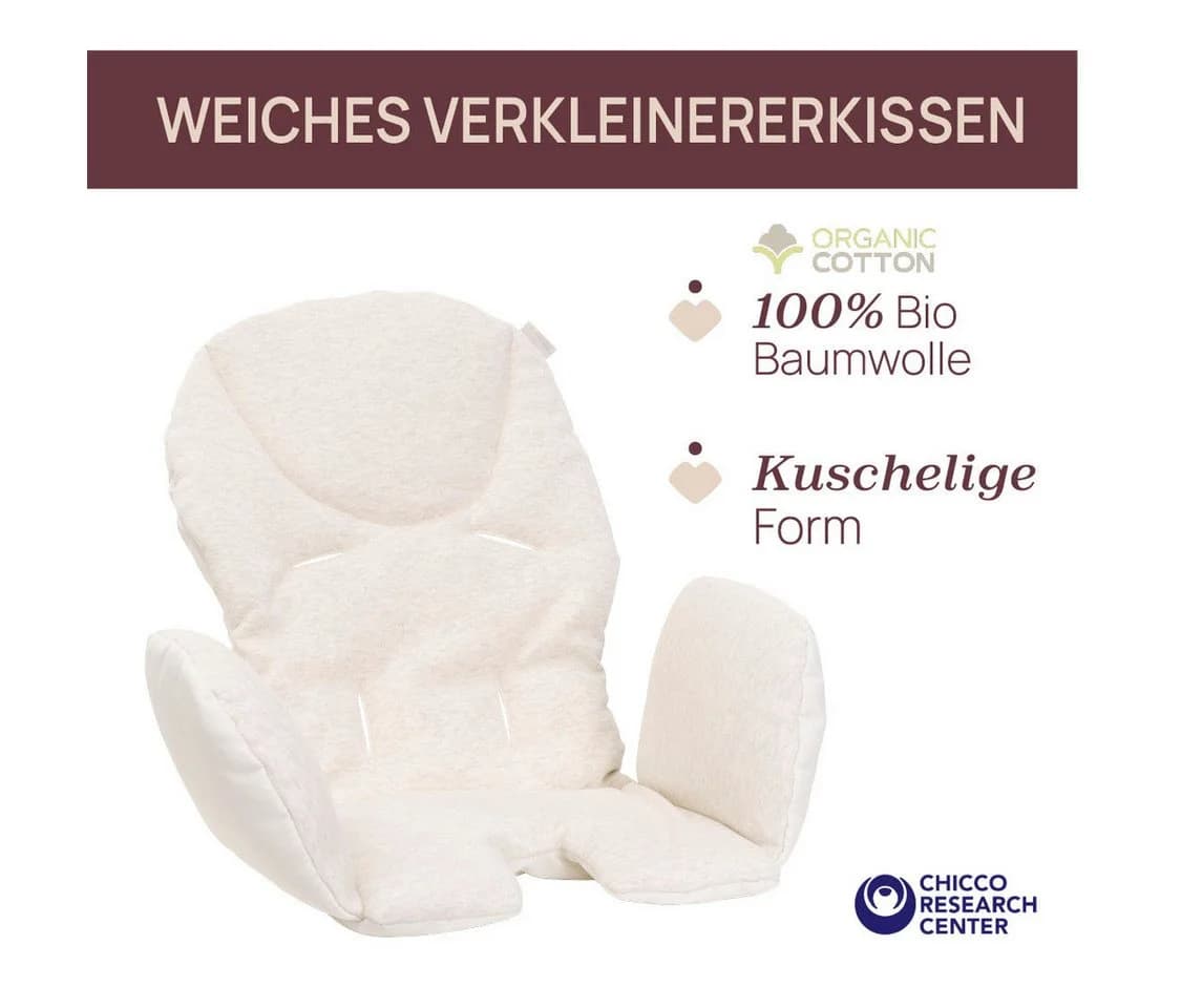 CHICCO Polly Armonia Hochstuhl Motherpearl Weiß 3-in-1 - Bild 5