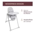 CHICCO Polly Armonia Steel Hochstuhl Grau Verstellbar Bild 1