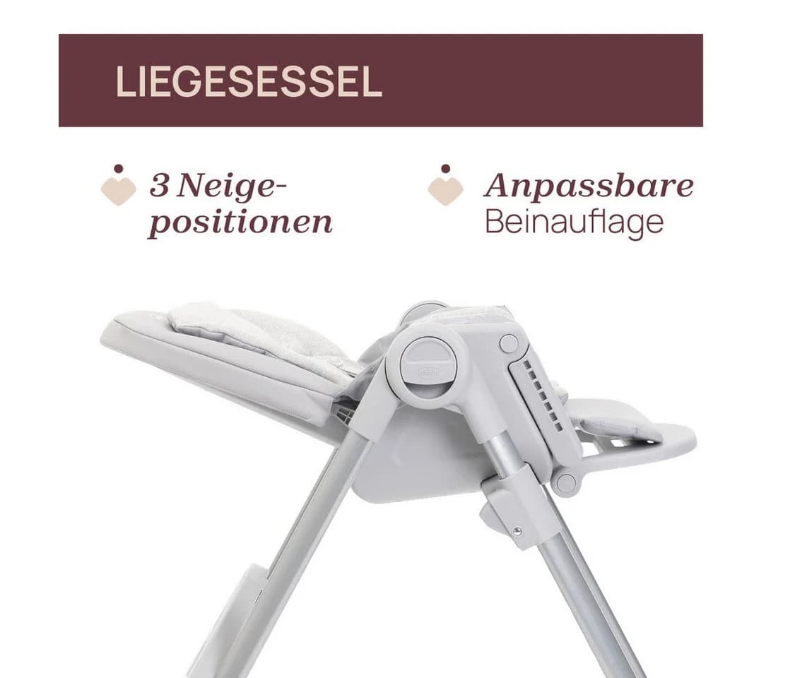CHICCO Polly Armonia Steel Hochstuhl Grau Verstellbar - Bild 4