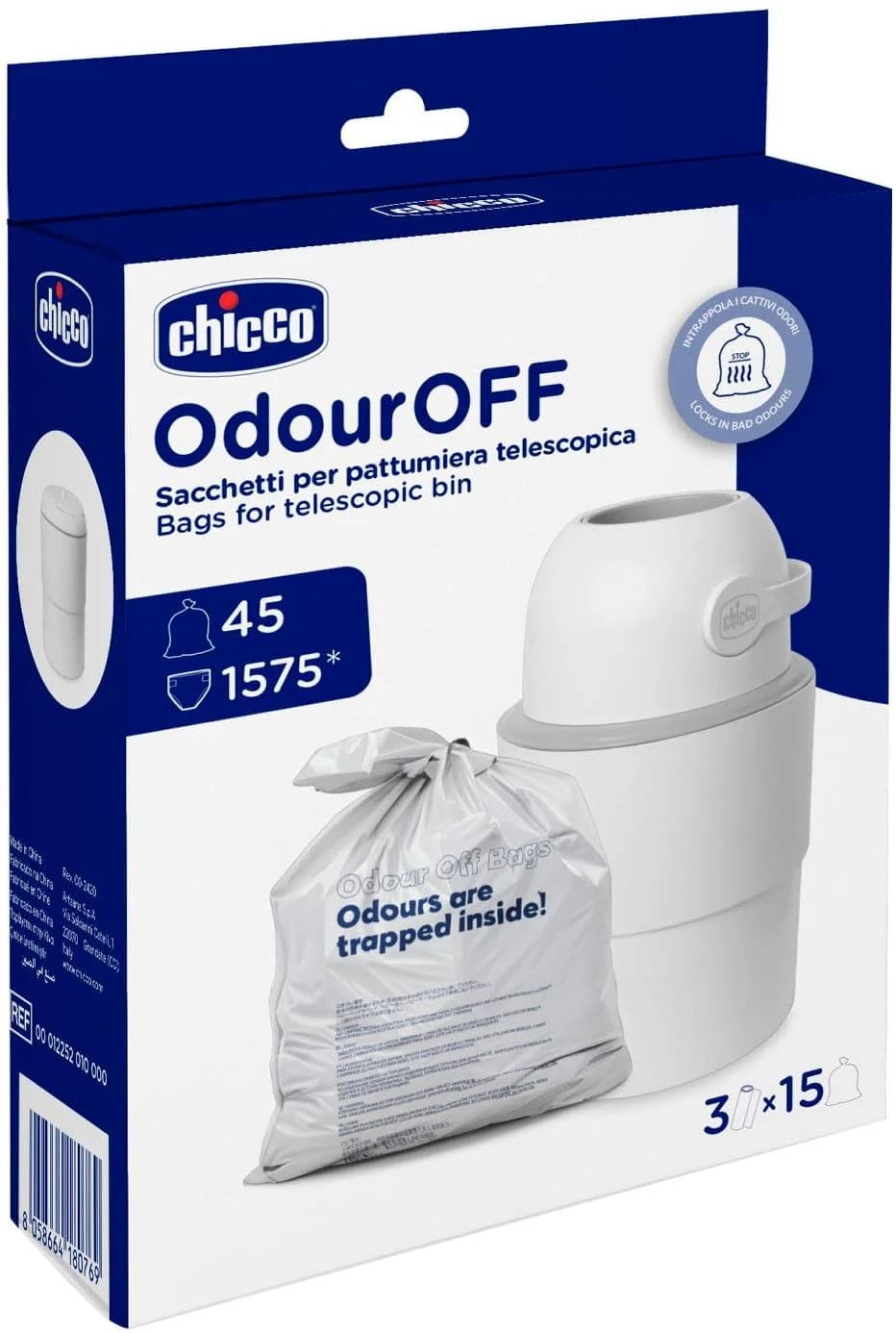 Chicco Müllbeutel Odour Off 3x15 Stück Baby Kunststoff