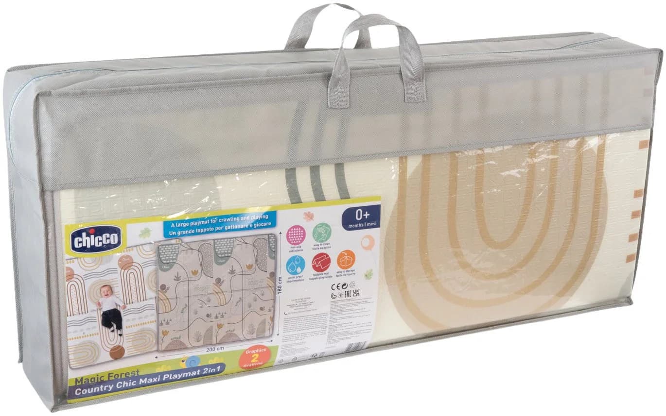 Chicco XXL Spielmatte Beige 2in1 Lernspielzeug