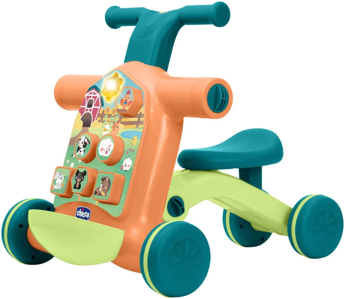CHICCO 4in1 Spiel- und Lauflernhilfe Bunt