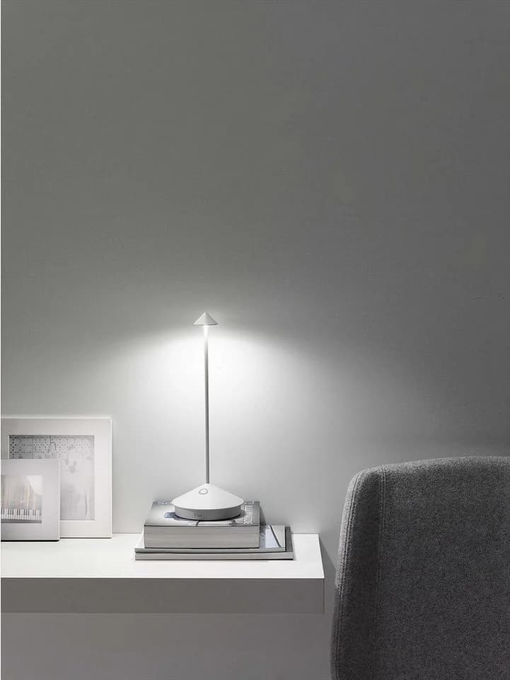 Zafferano Pina Pro Akku-Tischleuchte Dunkelgrau Aluminium Dimmbar - Bild 5