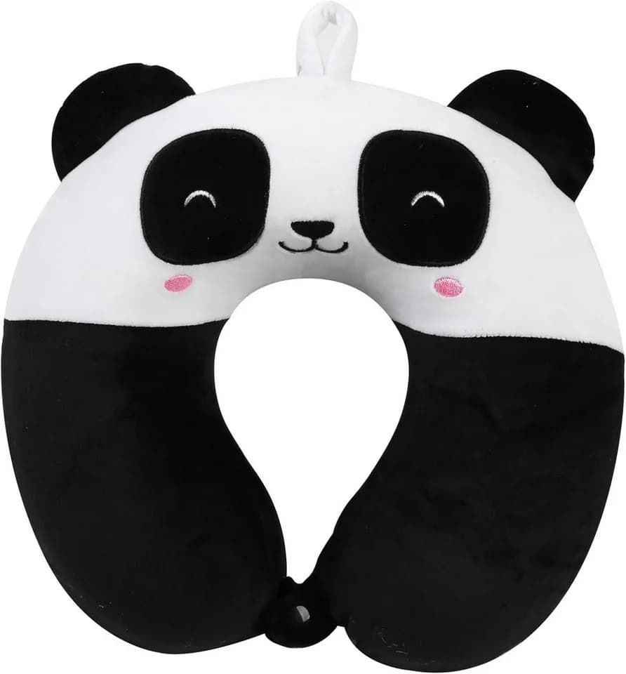 I-TOTAL Reisekissen Nackenkissen Motiv Panda Ergonomisch Weich - Bild 2