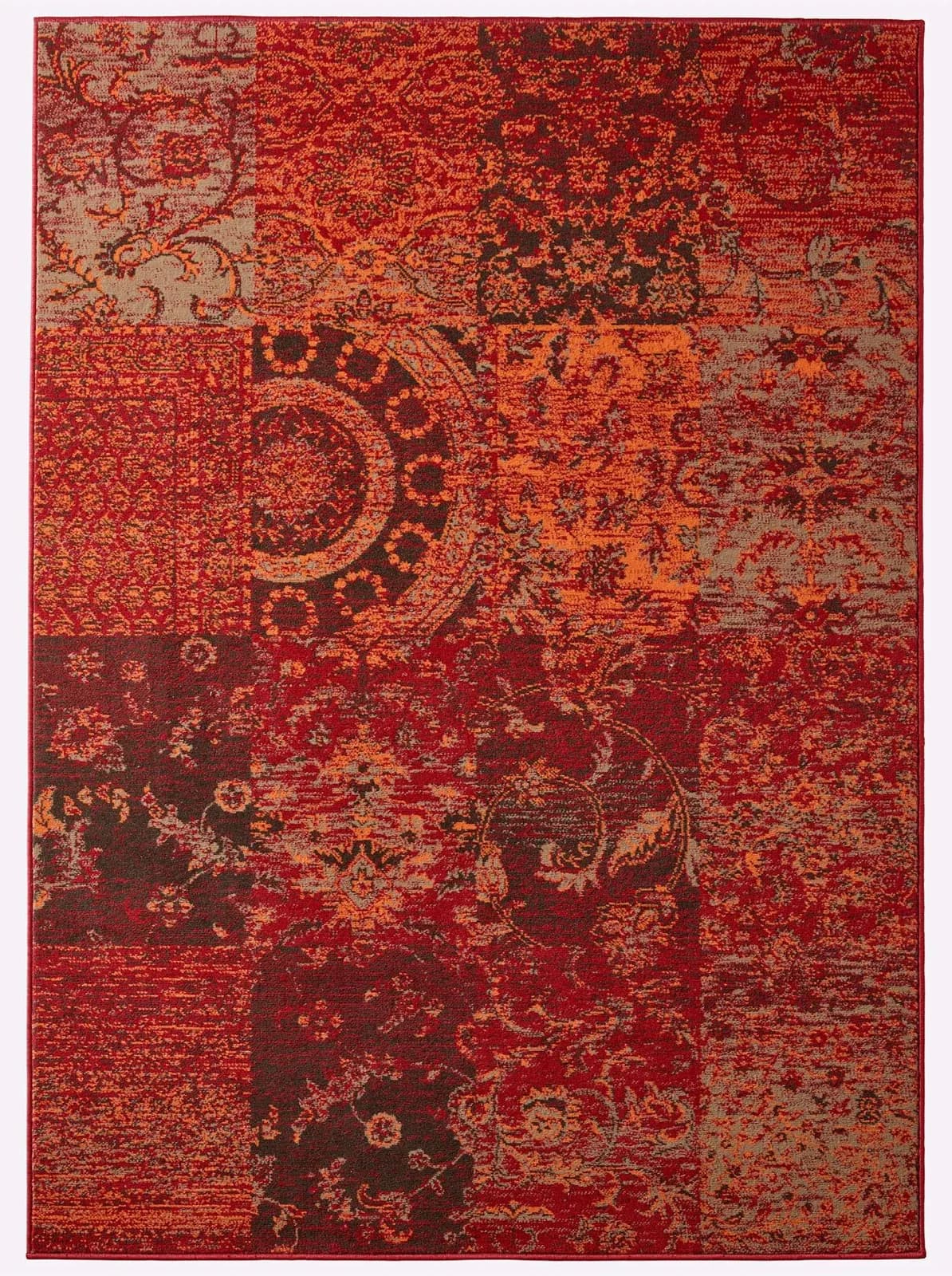 HEINE HOME Teppich Terra Orange Gemustert Kunstfaser