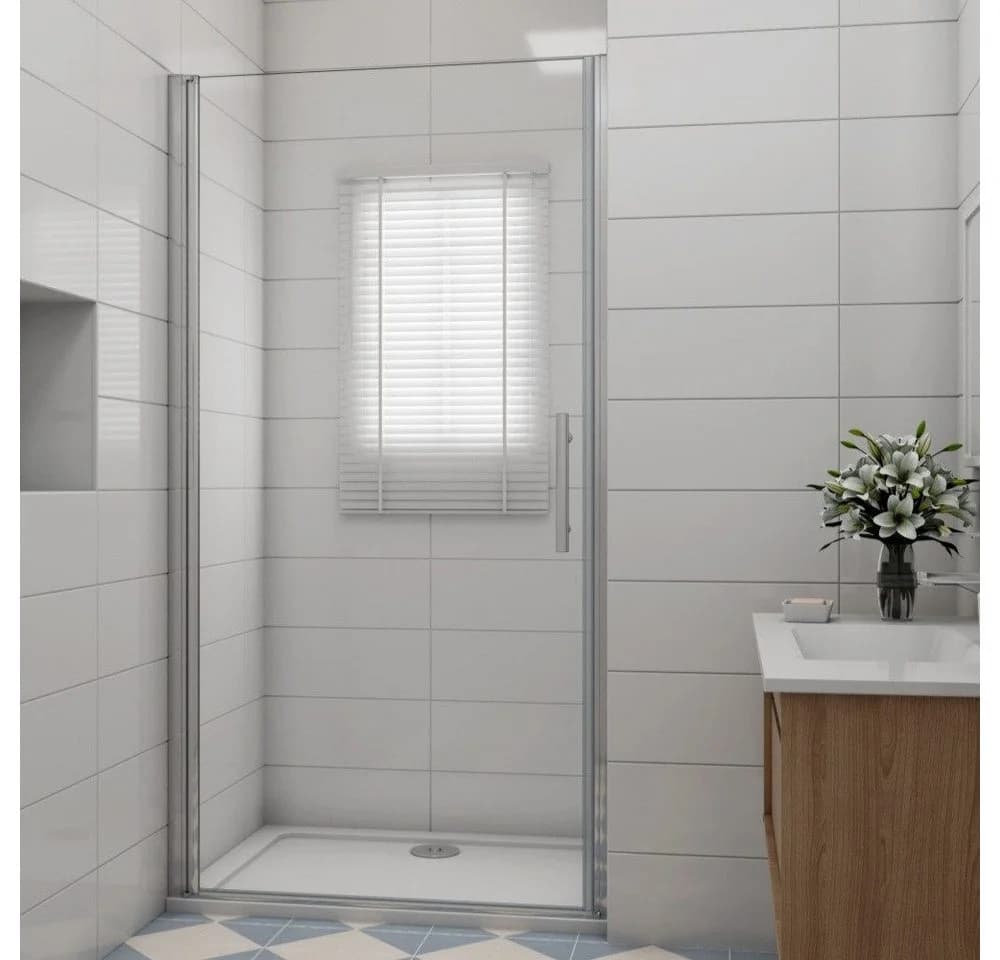 Duschparadies Dusch-Pendeltür 70x180cm mit Easyclean Glas & Chromgriff - Bild 2