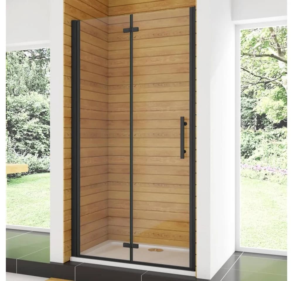 Duschparadies Dusch-Falttür Schwarz 195cm Easyclean Sicherheitsglas - Bild 2