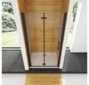 Duschparadies Dusch-Falttür Schwarz 195cm Easyclean Sicherheitsglas Bild 5