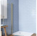 AICA Walk-in-Dusche 195cm Gold 6mm ESG Glas Duschabtrennung Bild 3