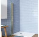 AICA Walk-in-Dusche 195cm Gold 6mm ESG Glas Duschabtrennung Bild 5