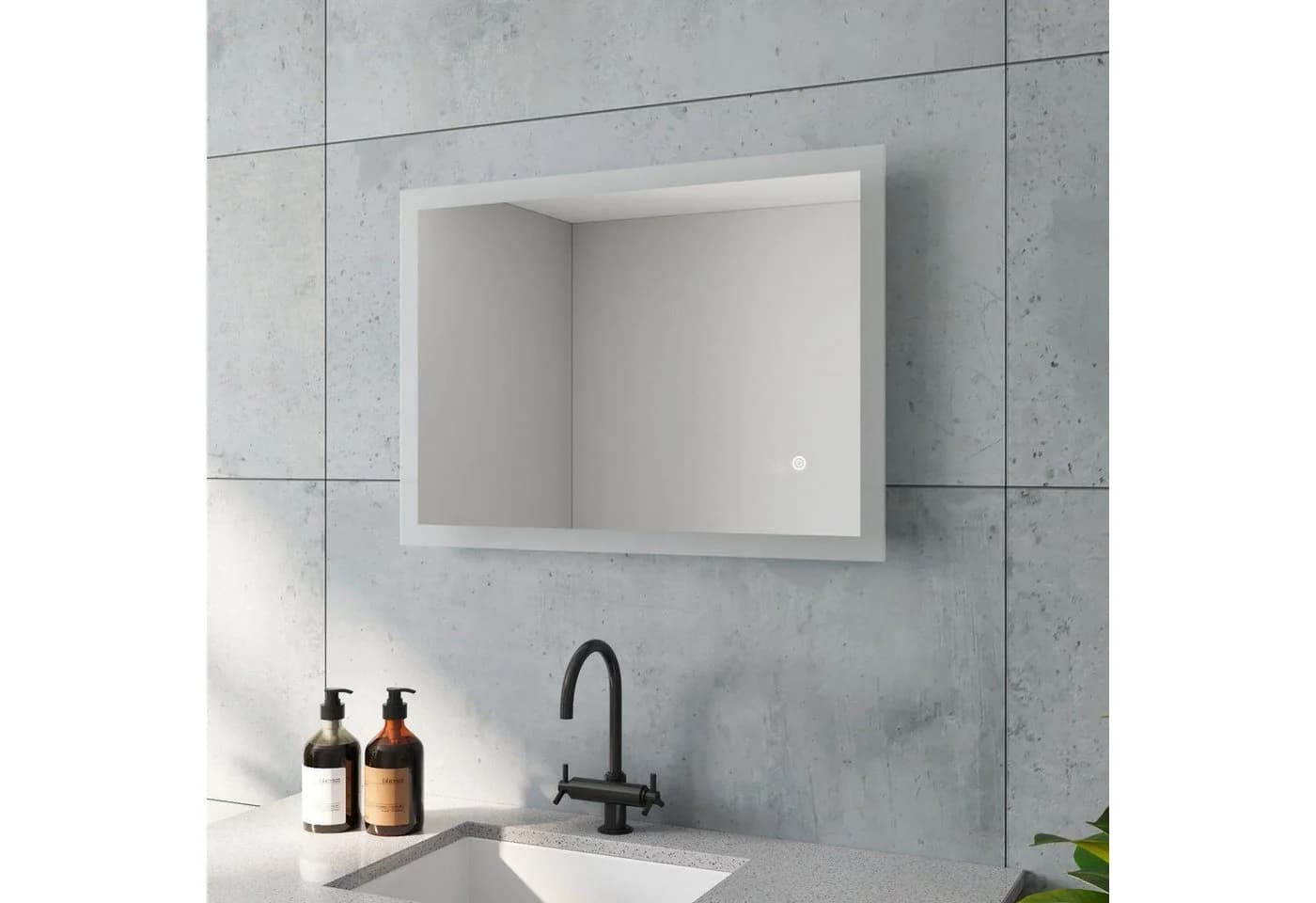 AQUALAVOS Schminkspiegel LED Badspiegel mit Beleuchtung Dimmbar 6400K Kaltweiß - Bild 3