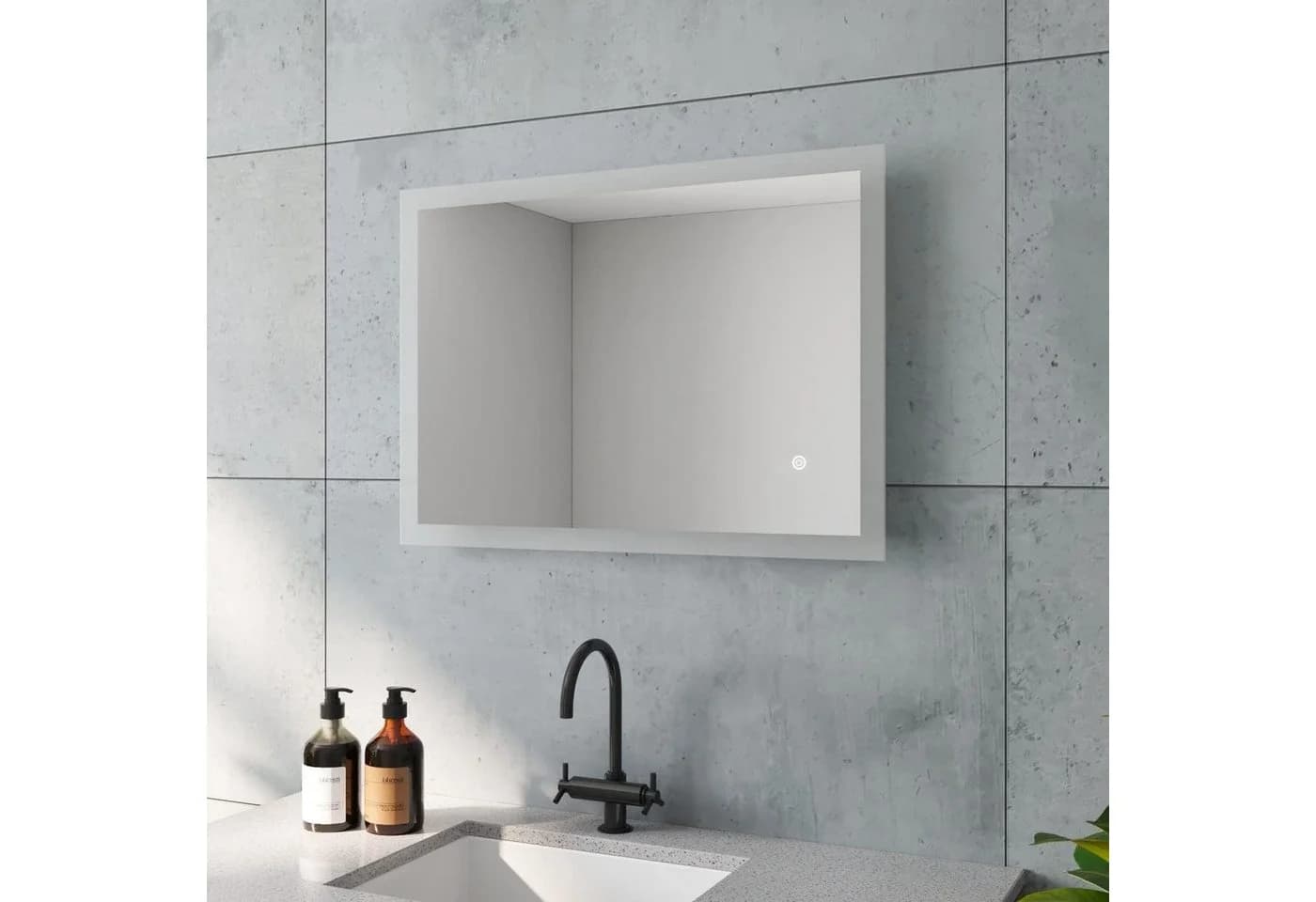 AQUABATOS Badspiegel LED Beleuchtet 70x50 cm Kaltweiß 6400K - Bild 3
