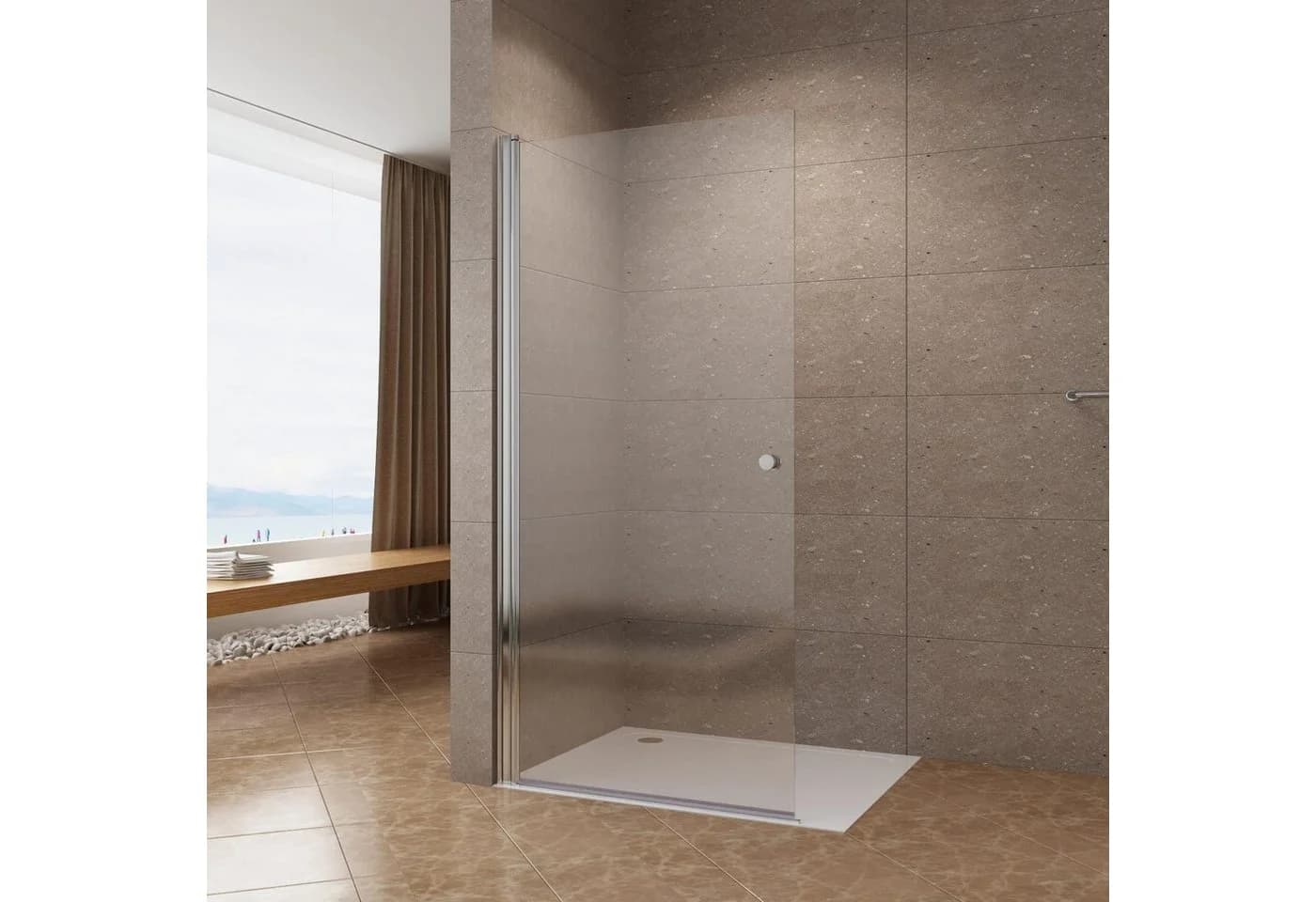 AQUABATOS Dusch-Drehtür Duschabtrennung 70x197 cm Nano Glas - Bild 2