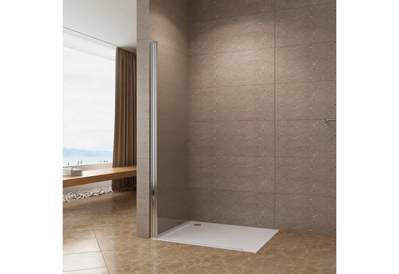AQUABATOS Dusch-Drehtür Duschabtrennung 70x197 cm Nano Glas - Bild 3