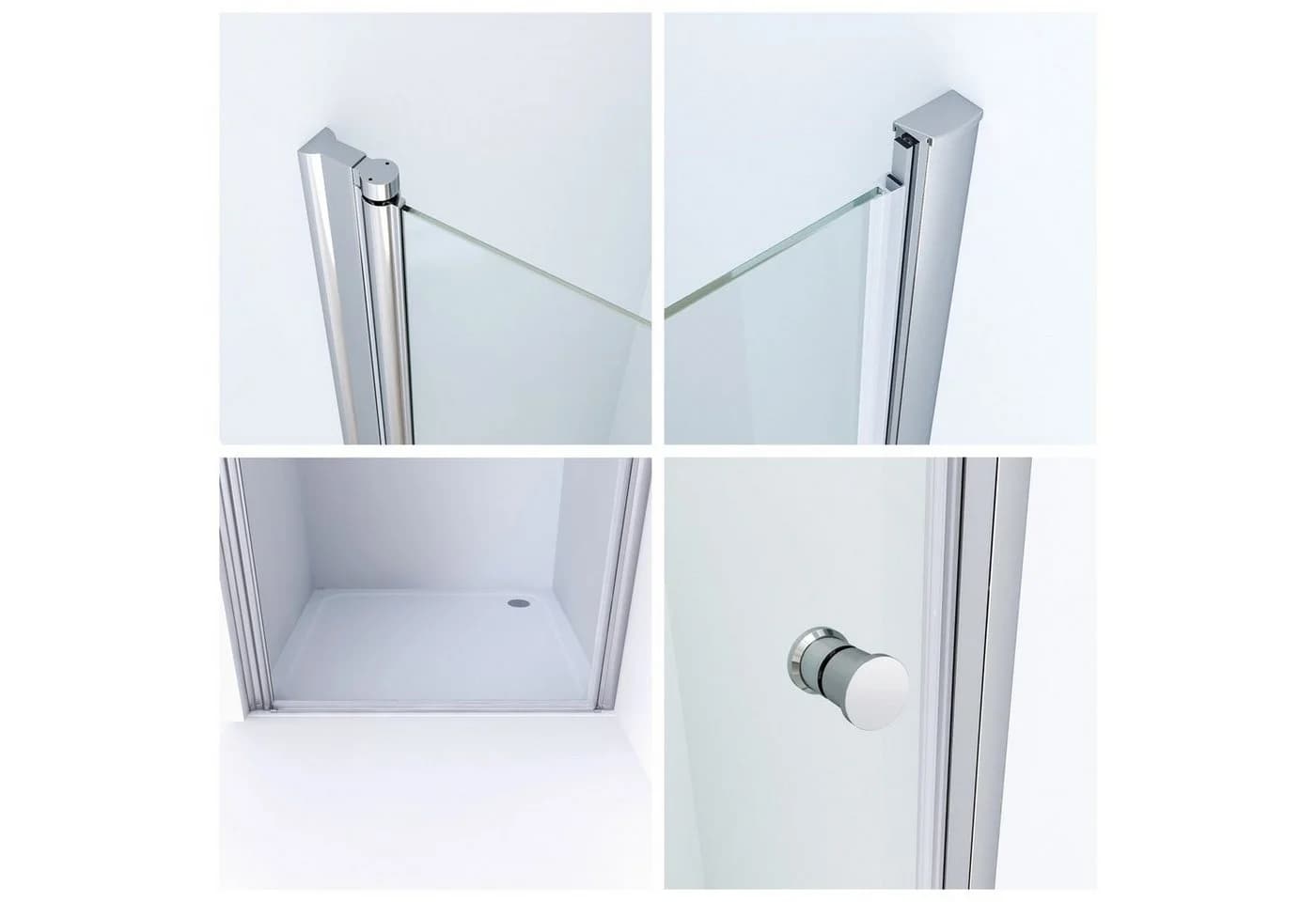 AQUABATOS Dusch-Drehtür 6 mm Einscheibensicherheitsglas Nano-Beschichtung - Bild 5
