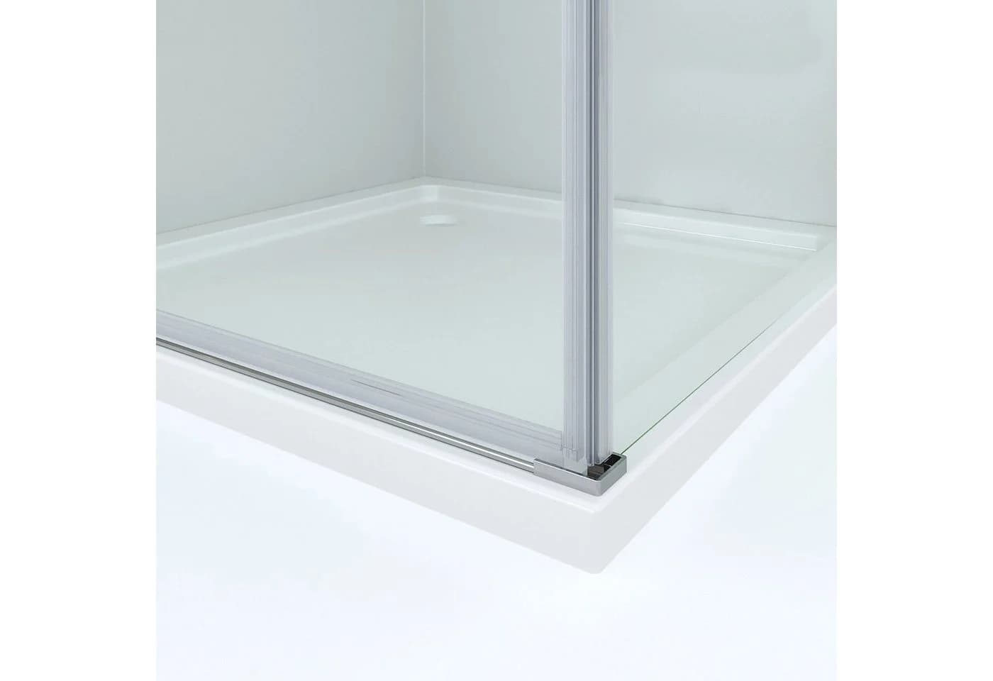 AQUABATOS Eckdusche mit Drehtür, 6 mm ESG-Glas, Nano-Beschichtung, Silber - Bild 4