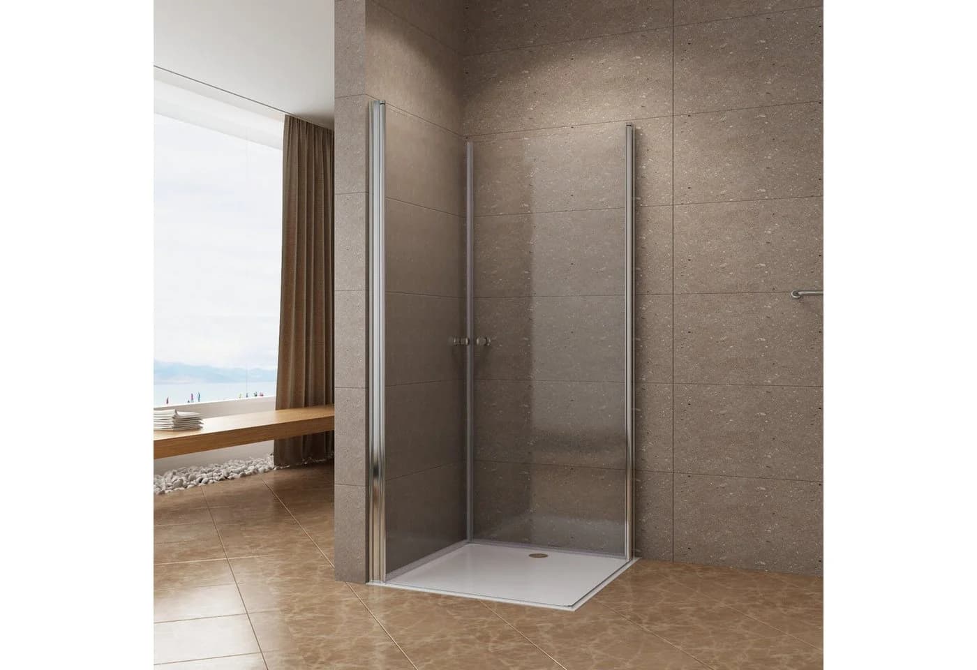 AQUABATOS Eckdusche CANNES 6mm ESG Glas Nano Beschichtung - Bild 2