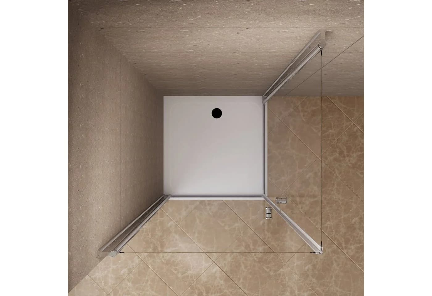 AQUABATOS Eckdusche CANNES 6mm ESG Glas Nano Beschichtung - Bild 4
