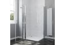 AQUABATOS Eckdusche Falttür rahmenlos 6mm ESG Glas barrierefrei Bild 1