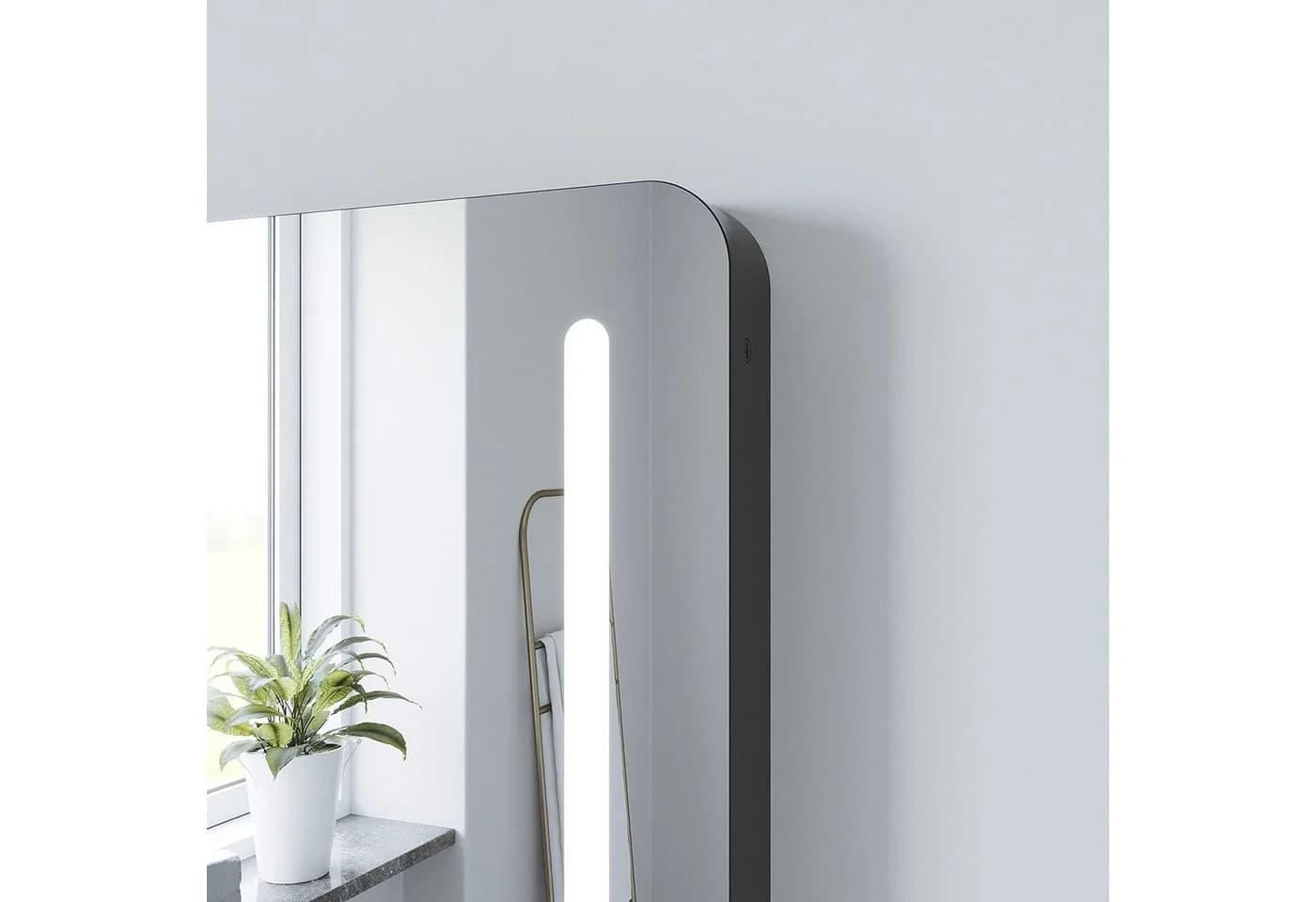 AQUABATOS Wandspiegel Badspiegel mit LED-Beleuchtung und Ablage 80x60cm - Bild 5