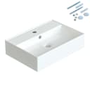 AQUABATOS Aufsatzwaschbecken Weiß Modern Keramik Eckig Bild 2