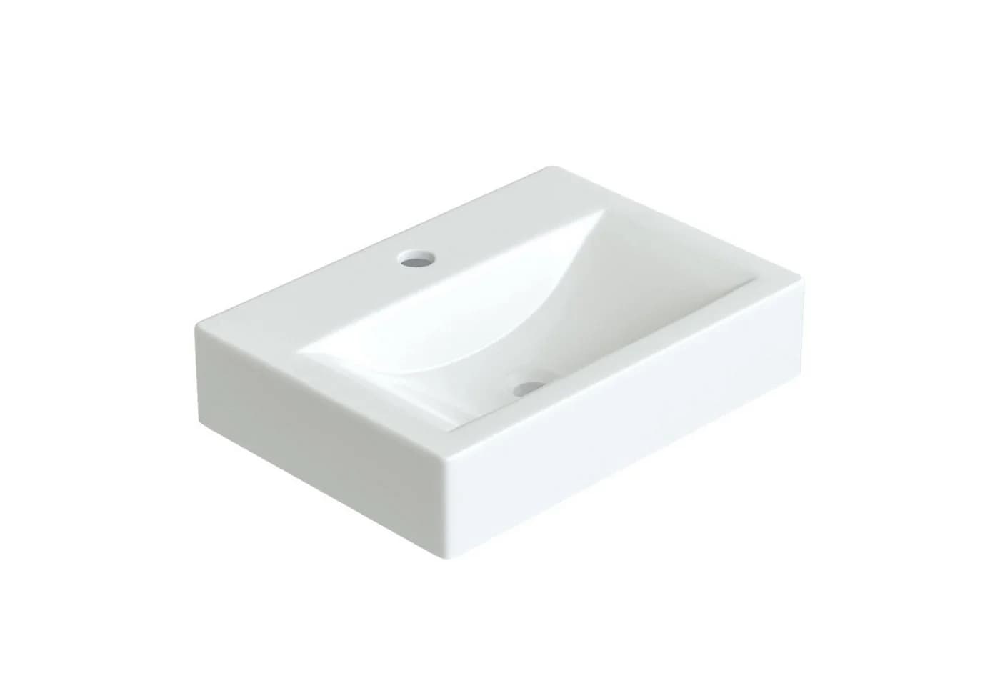 AQUABATOS Aufsatzwaschbecken Keramik Weiß Modern - Bild 2