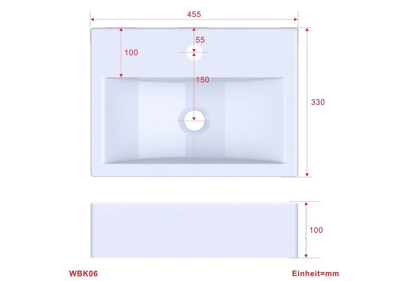 AQUABATOS Aufsatzwaschbecken Keramik Weiß Modern - Bild 3