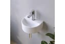 AQUABATOS Aufsatzwaschbecken Weiß Keramik Modern Halbrund Bild 5