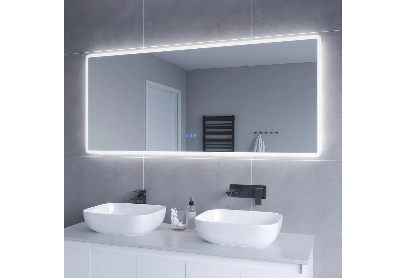 AQUABATOS LED Badspiegel Dimmbar Memory-Funktion - Bild 2