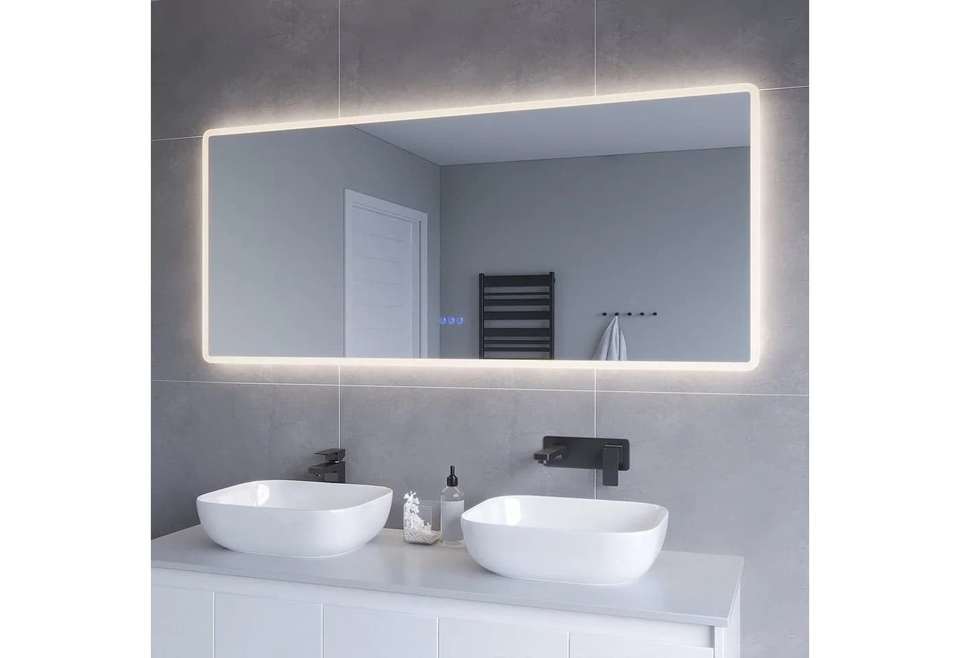 AQUABATOS LED Badspiegel Dimmbar Memory-Funktion - Bild 3