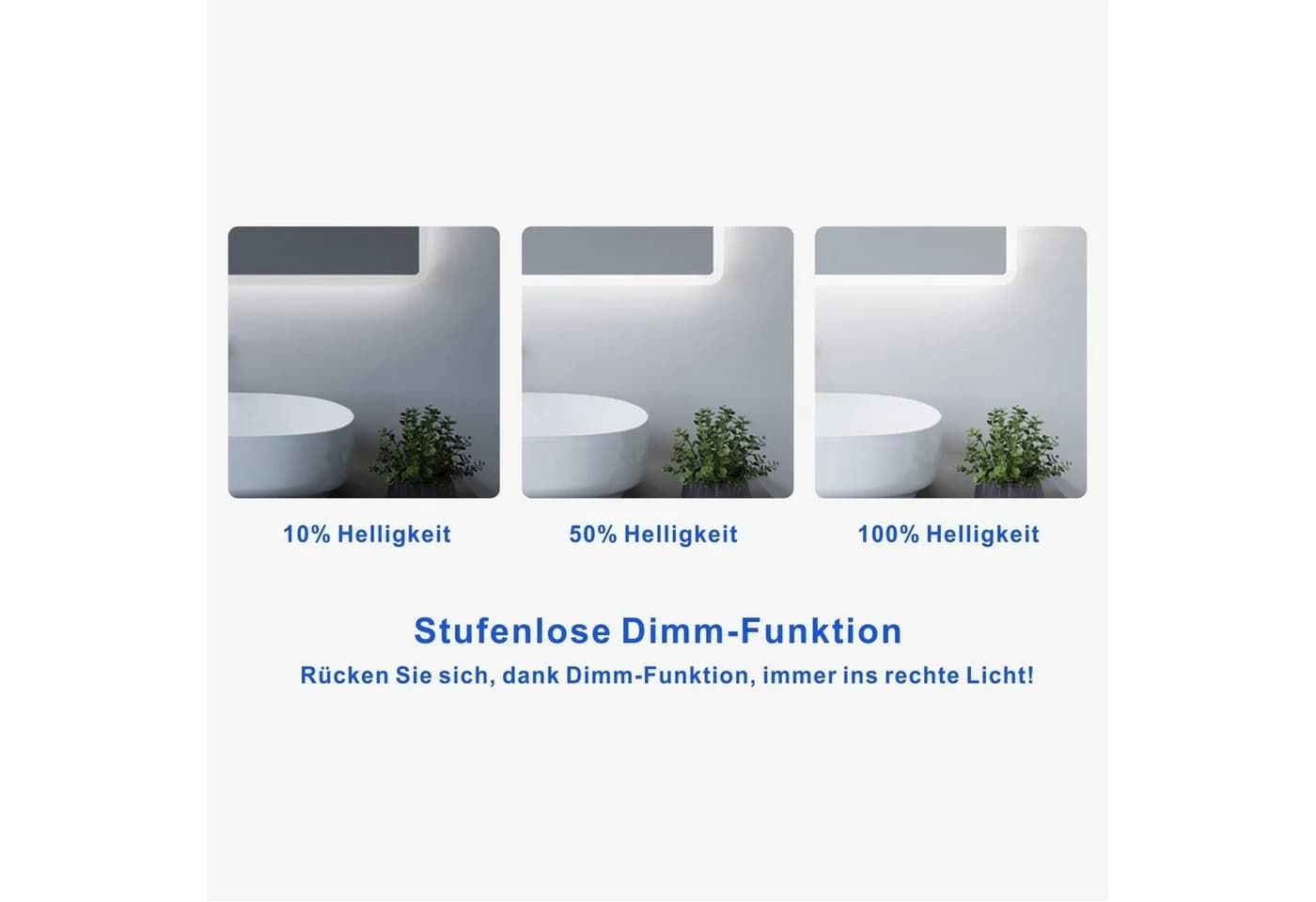 AQUABATOS LED Badspiegel Dimmbar Memory-Funktion - Bild 5