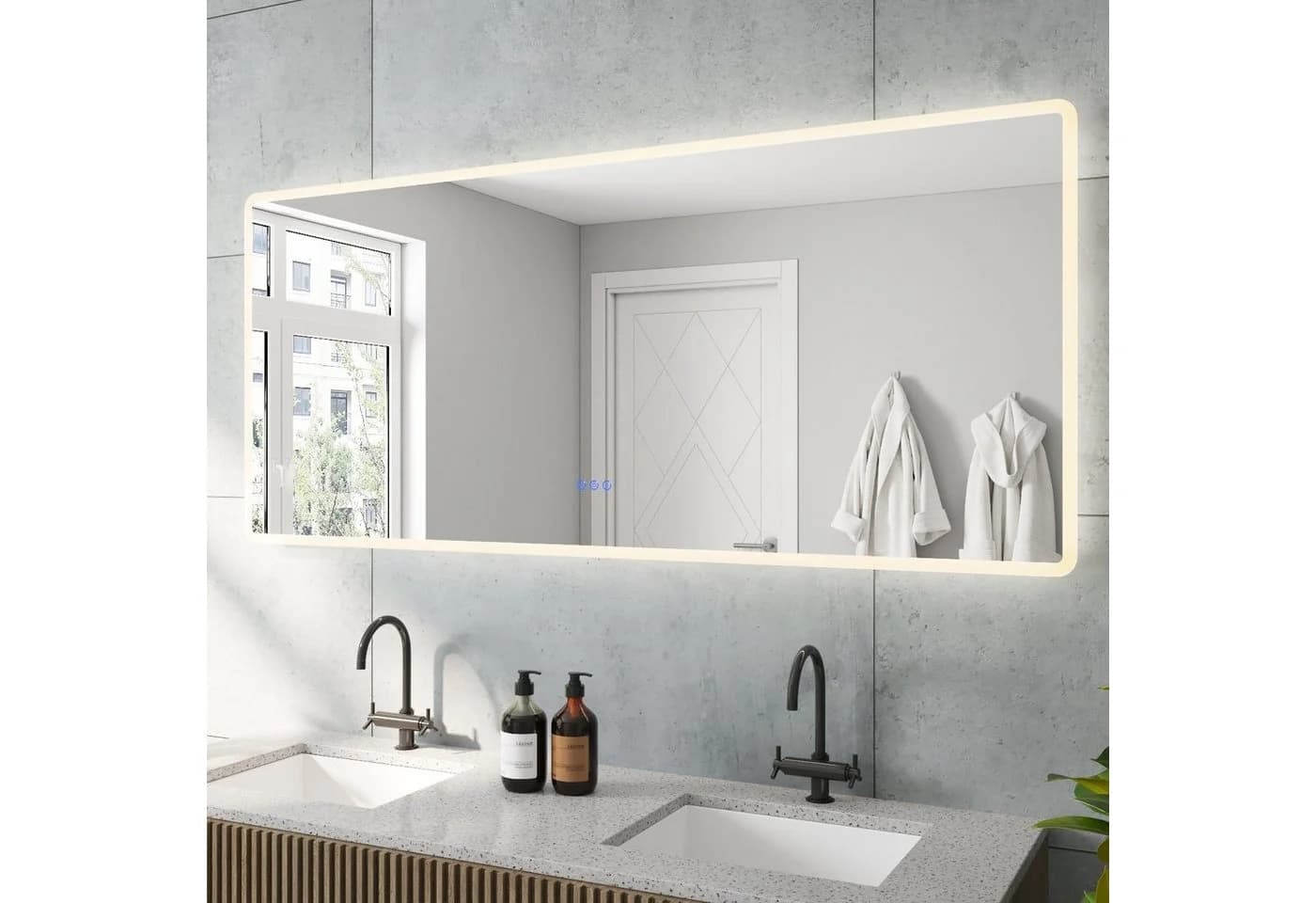 AQUABATOS LED Badspiegel mit Beleuchtung und Anti-Beschlag - Bild 4