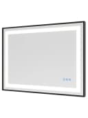 AQUABATOS LED-Lichtspiegel Badspiegel Schwarz 80x60cm Bild 3