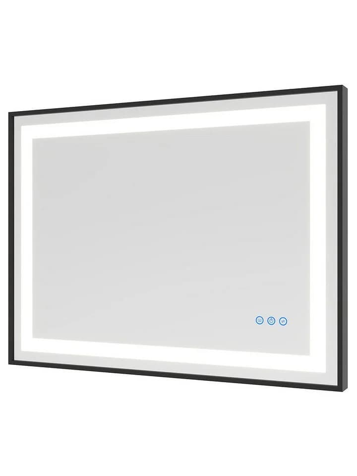 AQUABATOS LED-Lichtspiegel Badspiegel Schwarz 80x60cm - Bild 3