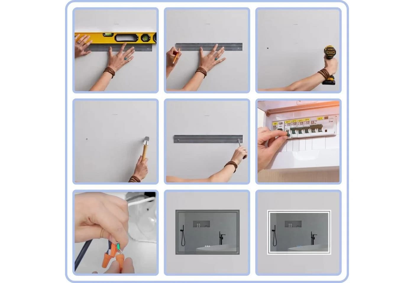 AQUABATOS LED Badspiegel mit Touch-Sensor und Kosmetikspiegel - Bild 4