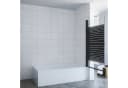 AQUABATOS Badewannenaufsatz Glas Schwarz mit Handtuchhalter Bild 3
