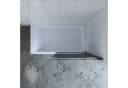 AQUABATOS Badewannenaufsatz Glas Schwarz mit Handtuchhalter Bild 5