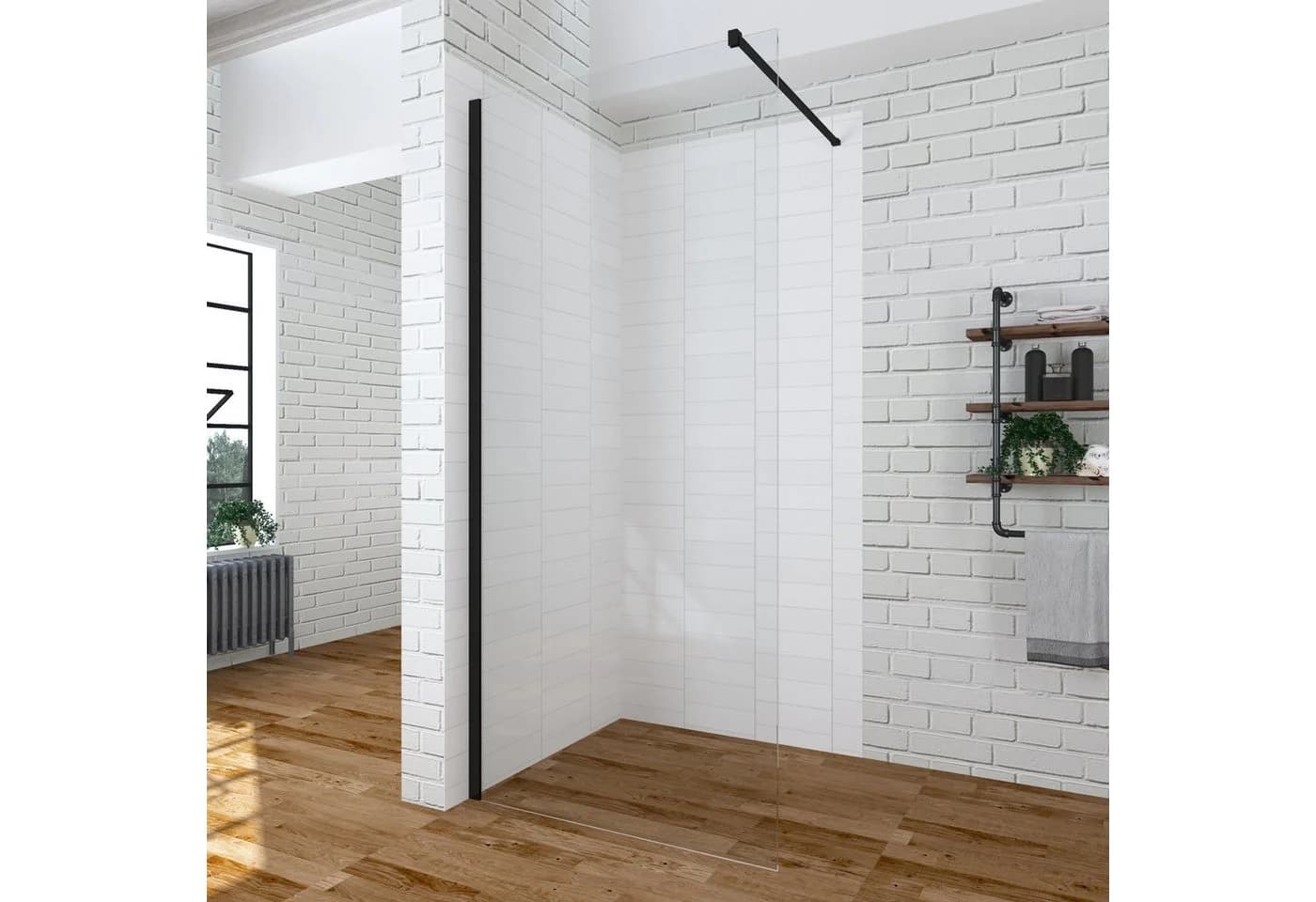 AQUABATOS Walk-in-Dusche Duschtrennwand Glaswand 10mm ESG Nano
