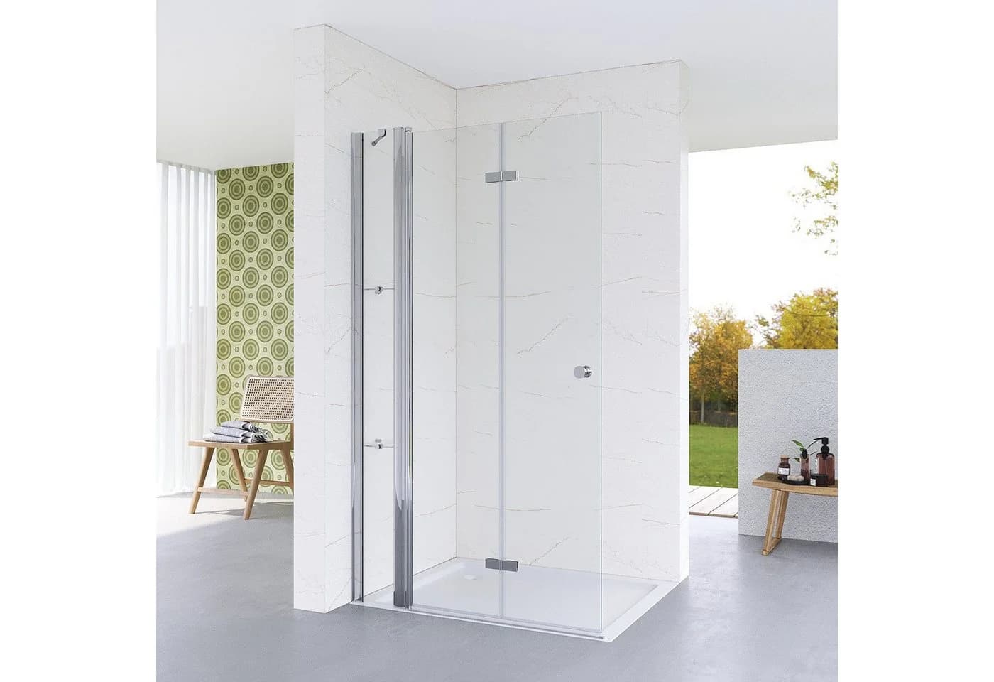 AQUABATOS Walk-in-Dusche 5 mm Sicherheitsglas Klarglas - Bild 2