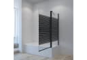 AQUABATOS Badewannenaufsatz Eck Glas mit Seitenwand schwarz Bild 1